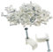 Blanco 100 x 9 mm Plano Cable Clips para 1.5mm2 Gemelo & Tierra Cables [9mm (1,5mm2 T&E)]