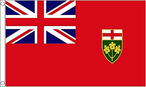 FlagSuperstore© Ontario-Flagge, 150 x 90 cm, 100 % Polyester, mit Ösen