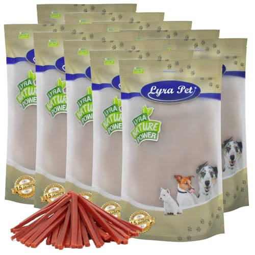 Lyra Pet® 10 kg Entenbruststreifen - Kausnack für Hunde | Leckerli für Hunde - Proteinreicher Kauartikel mit Ente - Idealer Belohnungs- und Trainingssnack - Gut verträglich