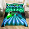 Homewish Green Blue Gamepad Bedding Set Game Player Comforter Cover Double Size Modern Gamer Gaming Duvet Cover Neon Trippy Bedding Set For Kids Boys Girls Teens Young Man Room Decor