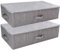 Amonsen Underbed Storage Bins for Bedding, Clothes, Down Coats, Dark Gray, Pack of 2