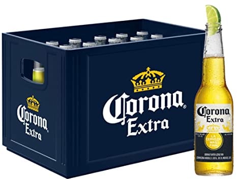 Corona Extra Premium Lager Flaschenbier, MEHRWEG im Kasten, Internationales Lager Bier, (24 x 0.355 l)