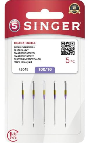 Singer 5 Nähmaschinennadeln 2045 (100/16) - elastische Stoffe