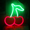Ineonlife Cerise Lumières au Néon pour Chambre Enseignes Au Néon Rouge Vert Led Néon Mur Signer Fruit Néon Lampe Sign pour Enfants Maison Restaurant Dortoir Décoration Murale