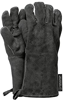 Feuermeister Grillhandschuh Starker Fachhandel Leder, Gr.öße: 10, schwarz (1 Paar)