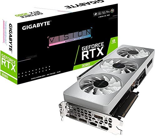 Gigabyte GeForce RTX 3080 Vision OC 10 GB V2 LHR Grafikkarte, GV-N3080VISION OC-10GD V2