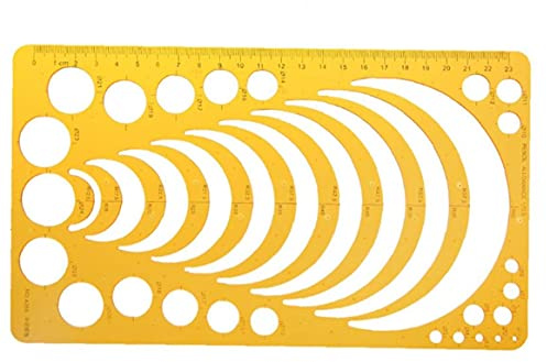 Ruluti Flexibler Kunststoffkreisradius-Master-Zeichnungsvorlage-Bogen-Schablonenschablone für das Zeichnen biegbarer Radius-Vorlage-Lineal