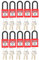 Lockout-Tagout-Schlösser 10 Sätze Lockout-Schloss 2 Schlüssel Pro Schloss Staubdichtes Nylon-Sicherheitsvorhängeschloss aus Nylon für Lock-Out-Tag-Out(rot)