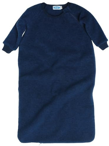 Reiff Kid's Fleeceschlafsack mit Arm Babyschlafsack, 100% Wolle (kbT) (Marine, 62-68)