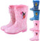 Characters Cartoons - Bambina Bambino - Stivali Pioggia Galosce in Gomma Calosce impermiabili - Prodotto Originale [810 Rosa - 32]