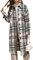 EFOFEI Femme Manteau Tartan Manteau D'hiver Polaire Veste Thermique Flanelle Chemises à Carreaux Classiques Tenue De Loisirs Avec Poches Vert XXL