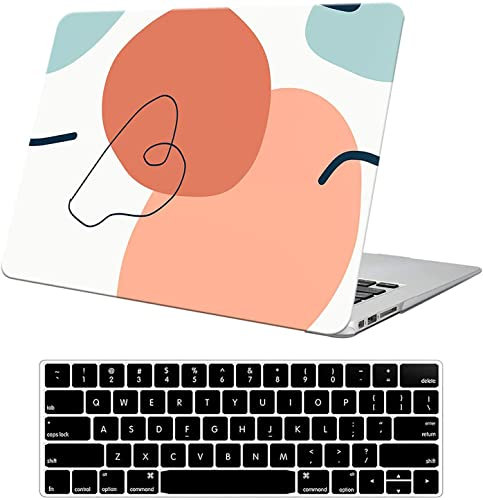 AUSMIX Case for MacBook Pro 14 inch Case 2024 2023-2021 Release M3 A2918 A2992 M2 A2779 M1 A2442 Pro Max, Classic Printed Plastic Hard Shell Case & Keyboard Cover for MacBook Pro 14, Abstract