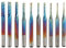 Bestgle 10 piezas de fresa de extremo de vástago de 1/8 pulgadas, fresadora CNC, revestimiento azul, carburo de titanio, herramienta de corte para máquina de madera, plásticos, PCB grabado