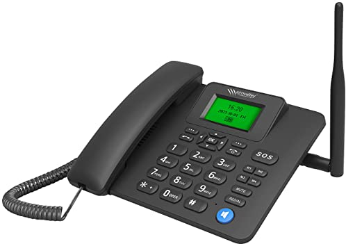 simvalley Communications 4G Telefon: 4G-Tischtelefon, Hotspot-Funktion, WLAN, Akku, ohne Vertrag & SIM-Lock (LTE Tischtelefon, Funktelefon, Festnetztelefon)