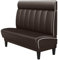 GGMMÖBEL Diner 1 | Dinerbank | B:H 160 x 123 cm | Gestreift | Braun | Leder | Keder: Weiß | Sitzhöhe: 48 cm