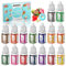 Oil Based Food Colouring - 16 Colours Concentrated Oil Based Food Coloring Set, Food Dye For Cream Cakes, Baked Cake Decoration, Chocolate, Candy, Ice Cream, Doughnuts, Biscuits - (Per Bottle 6ml)