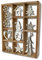 Mango-Holz und Metall Wandbild braun silber 31 x 40cm Dekofigur Wald-Deko Tisch Dekoration