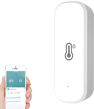 Tuya WLAN Hygrometer Thermometer Sensor, mit App-Aufzeichnung, Erinnerung an schwache Batterie, Smart Thermometer Sensor funktioniert mit Alexa, Google Home, Tuya&Smart Life, für Zuhause, Weinkeller