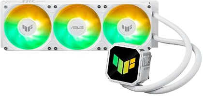 ASUS TUF GAMING LC III 360 ARGB WHT, Dissipatore AIO a Liquido, Bianco | Sistema di Raffeddamento della CPU, 3 Ventole TUF Gaming MF-12 Preinstallate, Tubi da 400 mm Rinforzati, ASUS InfoHub