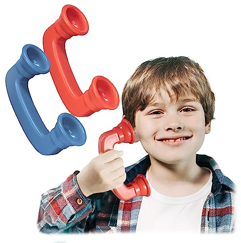 Novelty Place 2 Pack Teléfonos Susurrantes Juguetes de Terapia del Habla para Lectura y Retroalimentación Auditiva