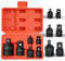 NefLaca 6Pcs Impact Socket Adapter Reducer Set 3/4'' to 1/2''，1/2'' to 3/4''，1/2'' to 3/8''，3/8'' to 1/2''，3/8'' to 1/4''，1/4'' to 3/8'' Convertor Adapter Set Impact Driver w/ Mirror Finish (TL10091)