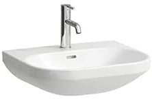 LAUFEN Lua Waschtisch, 1 Hahnloch, mit Überlauf, 550x460mm, H8110814001041, Farbe: Weiß mit LCC