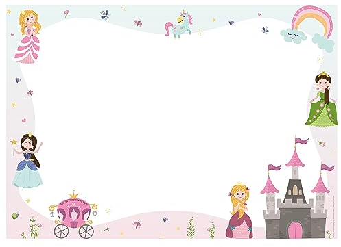 PuK Krämmer GmbH Schreibtischunterlage Prinzessin | Papier DIN A2 | 25 Blatt Block zum Malen, Schreiben und Kritzeln | 1er oder 2er Pack | Malunterlage für Mädchen