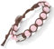KIROS Bracciale Tibetano Buddista Shamballa Tamashi Unisex Uomo Donna realizzato con Pietre Naturali 8 mm, Filo Cerato Marrone, Artigianale Fatto a Mano regolabile 3 Misure.