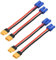 ELFCULB 2 Paar XT60 auf EC5 Kabel, XT60 Männlich Weiblich Stecker auf EC5 Weiblich Männlich Stecker mit 12AWG PVC Kabel für RC Lipo Drohne (15 cm)