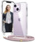 OLEPHY Handykette für iPhone 15 Hülle mit Band - Necklace Handyhülle mit Schnur - Transparente Case zum Umhängen mit Verstellbarem und Demontage Umhängeband, Roségold