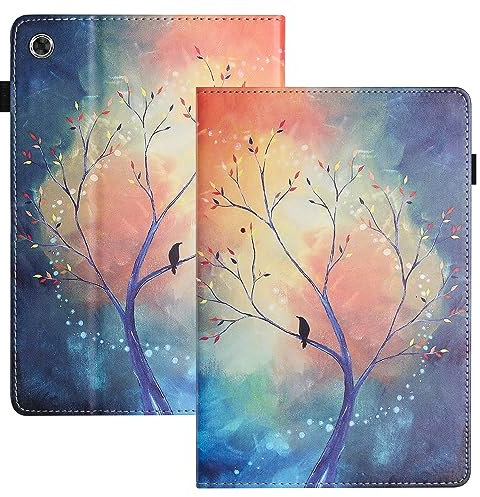 LSPCASA Funda Compatible para Lenovo Tab M10 Plus Gen 3(10,61 Pulgadas) PU Protector Carcasa Soporte Folio Cubierta con Auto Wake/Sleep Carcasa Case Compatible for Lenovo Tab M10 Plus Gen 3- Árbol