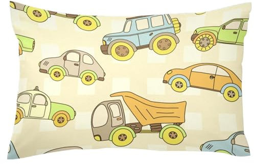 Cartoon Cars und Taxi Kissenbezüge, 1 Packung Deko-Kissenbezüge, weicher Samt-Kissenbezug für Couch, Sofa, Bett, Auto, Wohnzimmer, 40,6 x 61 cm