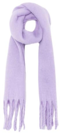 Compania Fantastica Strickschal mit Fransen, Flieder, One size