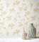 GAULAN - 500682374 Papier Peint Vinyle Lavable Fleurs japonaises Jaunes texturées en Relief pour Mur Salon Cuisine Bain Chambre Couloir Stanza Salle à - Échantillon DIN A4