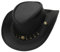 SideWinder Australischer Cowboy-Lederhut, Unisex, Erwachsene, für Damen und Herren, formbar, Outback, Western-Stil, breite Krempe, Schwarz, XXL