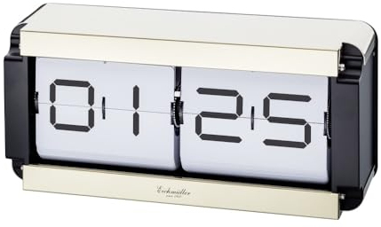 Eichmüller since 1950 Retro Flip Uhr - weiß Silber