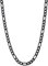 U7 Black Plated Chain for Men Stainless Steel Necklace 18inch Figaro Link Chains Necklaces Hip Hop Jewellery