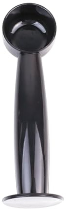 2 in 1 Kaffeeschaufel und Tamper Kaffeemaß, Tamper Löffel und Pulverhammer, Espressolöffel, Kaffeebohnen, Pulerlöffel, Schaufel, spülmaschinenfest, für Café, Geschäft, Zuhause, Küche, Büro, Schwarz