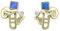 MIAMAR Ohrringe 0600497 Damen Ohrstecker 14 Karat (585) Gelbgold Gold bunt Opal