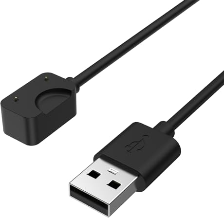 MoKo Caricatore Compatibile con Samsung Galaxy Fit 3, Caricabatterie Magnetico con Cavo di Ricarica USB da 1 M, Nero