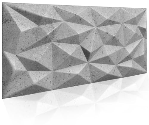 3D Paneele Polystyrol XPS Styropor – Moderne Wandverkleidung & Deckenpaneele – Wandpaneelen Leicht Flexibel - 100 cm x 50cm / 12m² - 24 Stück (Grau 107 03)