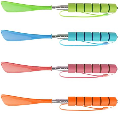 0XBIT Chausse pied Telescopique, 4 Pièces Chausse Pieds Long Manche, 29-70 cm Chausse Pied Telescopique, Adapté aux Hommes, Femmes et Personnes Âgées