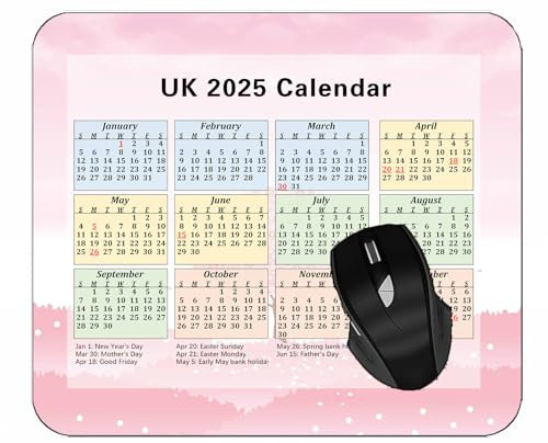YENDOSTEEN 2025 Mouse pad Calendar,Spring Background Mouse Mat for Office Computers Laptop Men Women #189