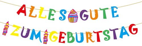 Geburtstagsgirlande Alles Gute Zum Geburtstag, Happy Birthday Girlande Geburtstagsbanner, Bunt Happy Birthday Girlande Buchstaben, für Geburtstagsfeier Dekorationen