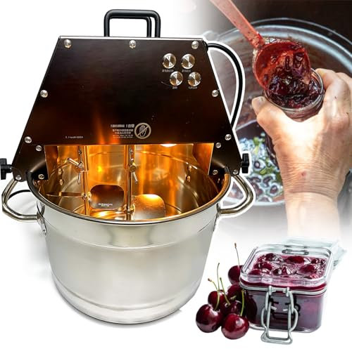 KJHYYPP Handelsüblicher Rührtopf für Lebensmittel mit doppeltem Rührpaddel, automatisches Küchengerät für Marmelade und Soße, Rührgerät für Marmelade