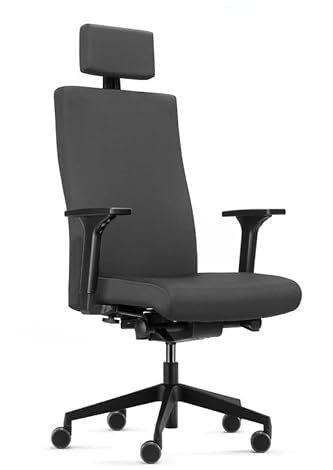 TREND OFFICE Trendoffice to-Strike Comfort pro SK 9246 mit Kopfstütze | ergonomischer Bürostuhl | grau | modernes Design | Homeoffice | umweltzertifiziert | by Dauphin