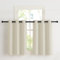NICETOWN Scheibengardinen Kurz Vorhang Beige Blickdicht Verdunklungsvorhänge mit Ösen Küchengardinen Fenster Gardinen Modern Thermo Vorhänge Wohnzimmer Ösenschal 2er Set,Hellbeige H90 x B107 cm