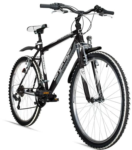 Bergsteiger Denver 26 Zoll Mountainbike, geeignet ab 155 cm, 18 Gang-Schaltung, Licht, Schutzblech, Gabel-Federung
