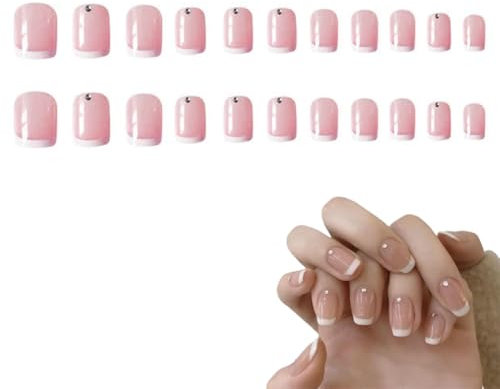 UV Gel Strips, 22PCS UV Gel Nagelfolie, Nagelsticker, Nagelfolie Selbstklebend, Gel Nail Stickers, Gellack Wraps für Nagel, Rosa Verlauf mit Glitzer Gel-Nagelaufkleber für Hände, Nagelfolie Härtend