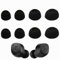 Rhinenet Ear Tips Compatible with Sennheiser Momentum 3 Replacement Soft Silicone Eartips Cover Earbuds Gel Anti-Slip, Washable Noise-Isolating Fit in The Charging Case, 4 Pairs, Black